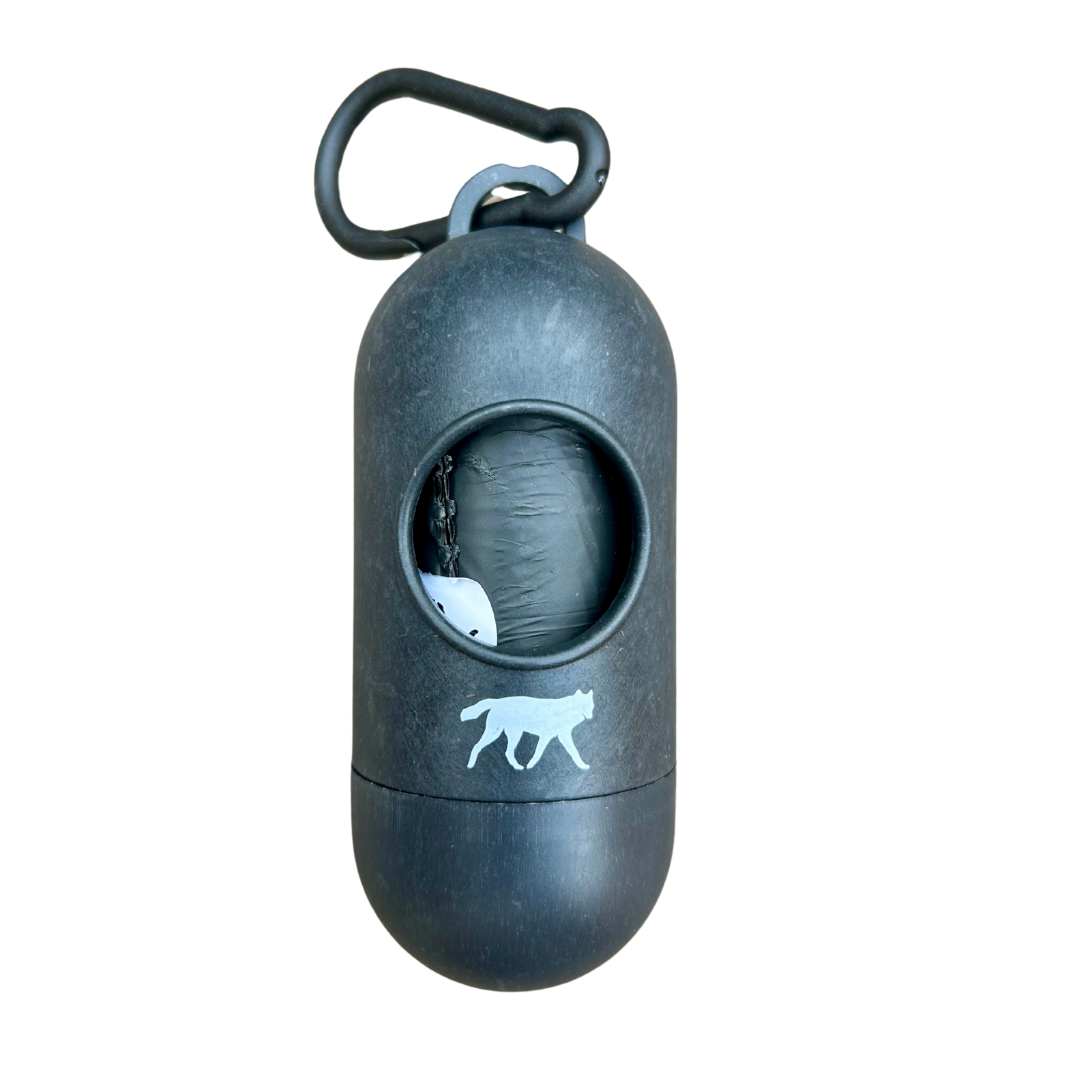 romng black poop bag dispenser made of bamboo fibers