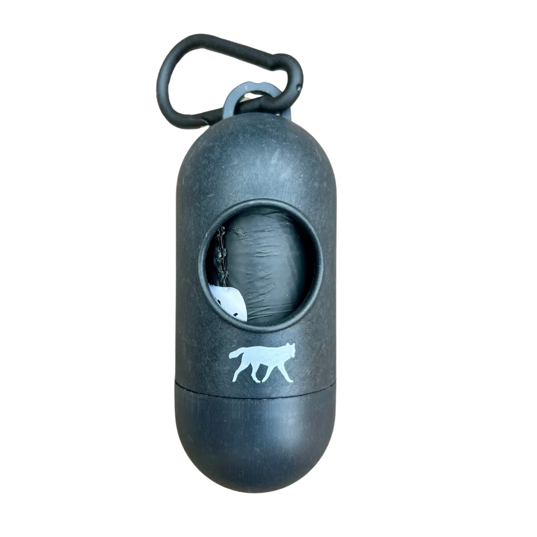 romng black poop bag dispenser made of bamboo fibers
