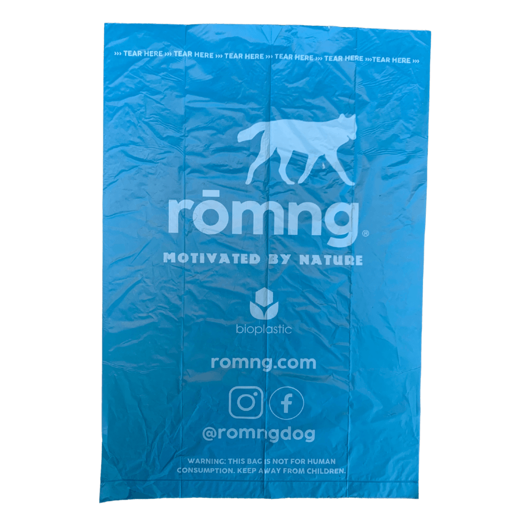 romng blue eco-frienldy dog poop bag