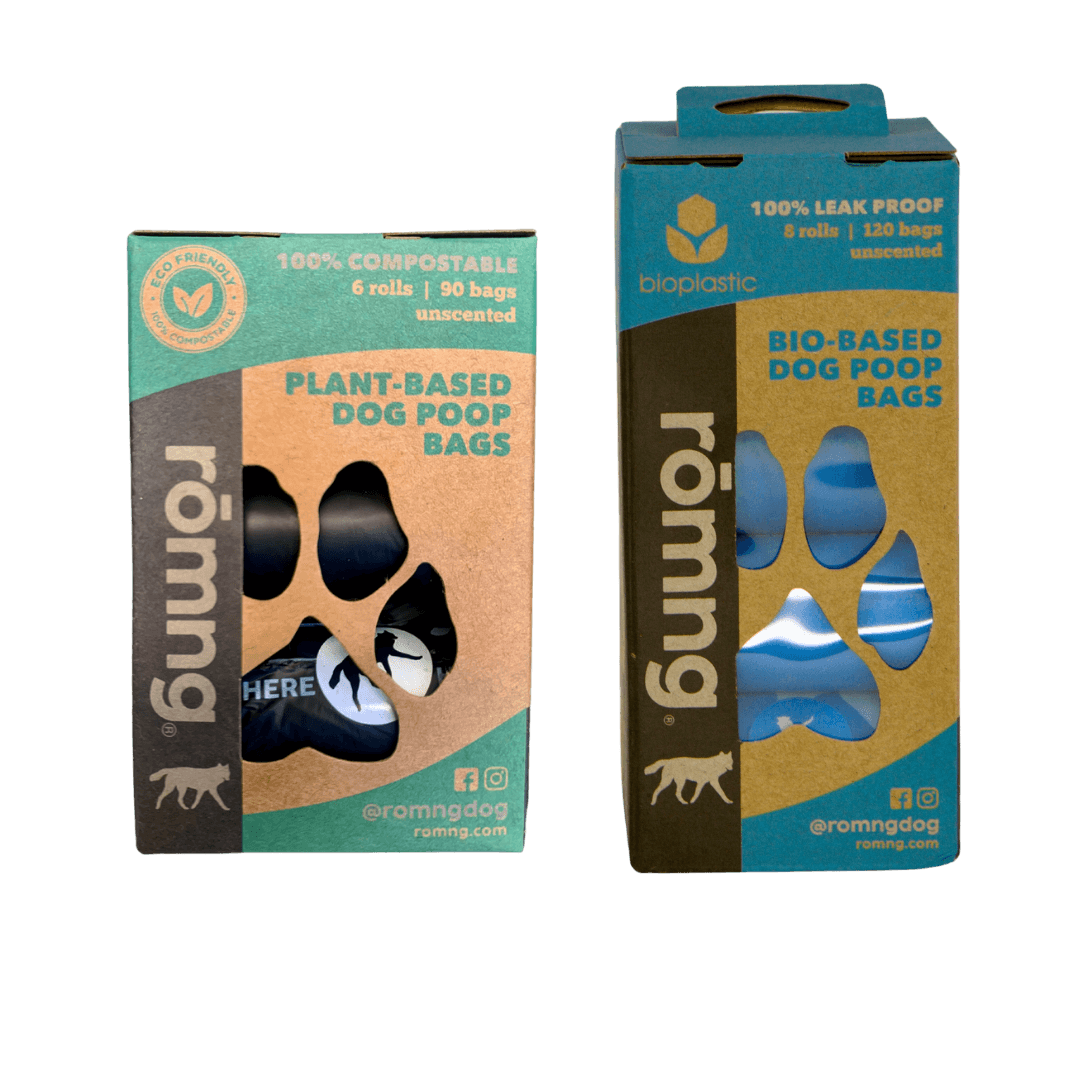 trial pack - bio-based + compostable poop bags - rōmng