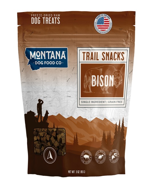 Bison Liver Freeze-Dried Raw Trail Snacks (Treats) for Dogs 3oz