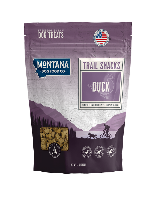 Duck Freeze-dried Raw Trail Snacks (Treats) for Dogs 3oz