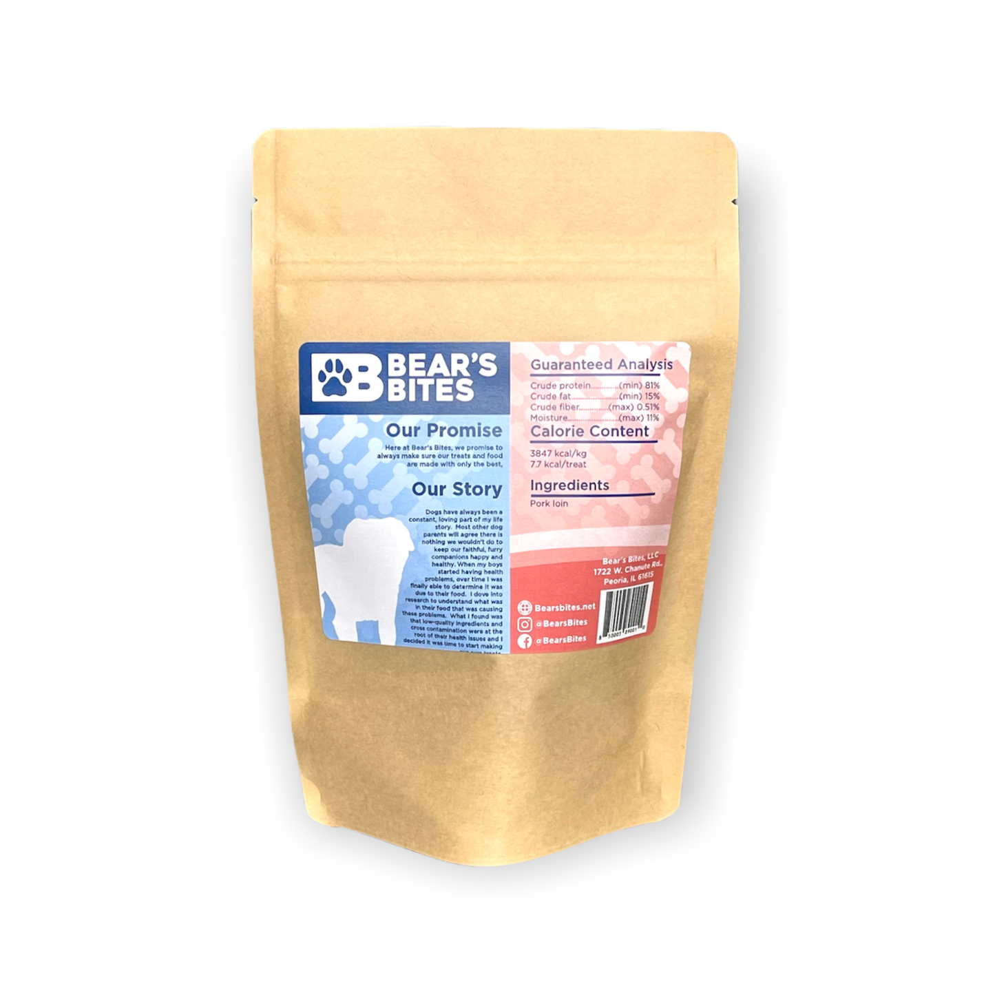 Single Ingredient, Dehydrated Pork Loin Dog Treats