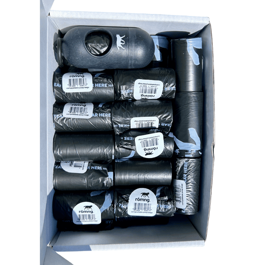 compostable plant-based dog poop bags with dispenser 450 count
