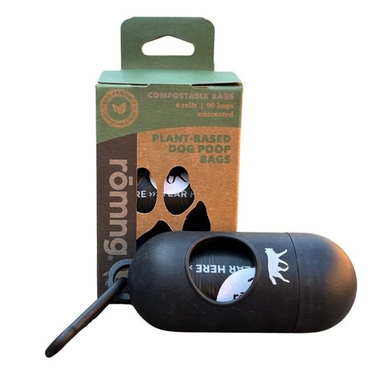 Compostable Dog Poop Bags + Compostable Dispenser
