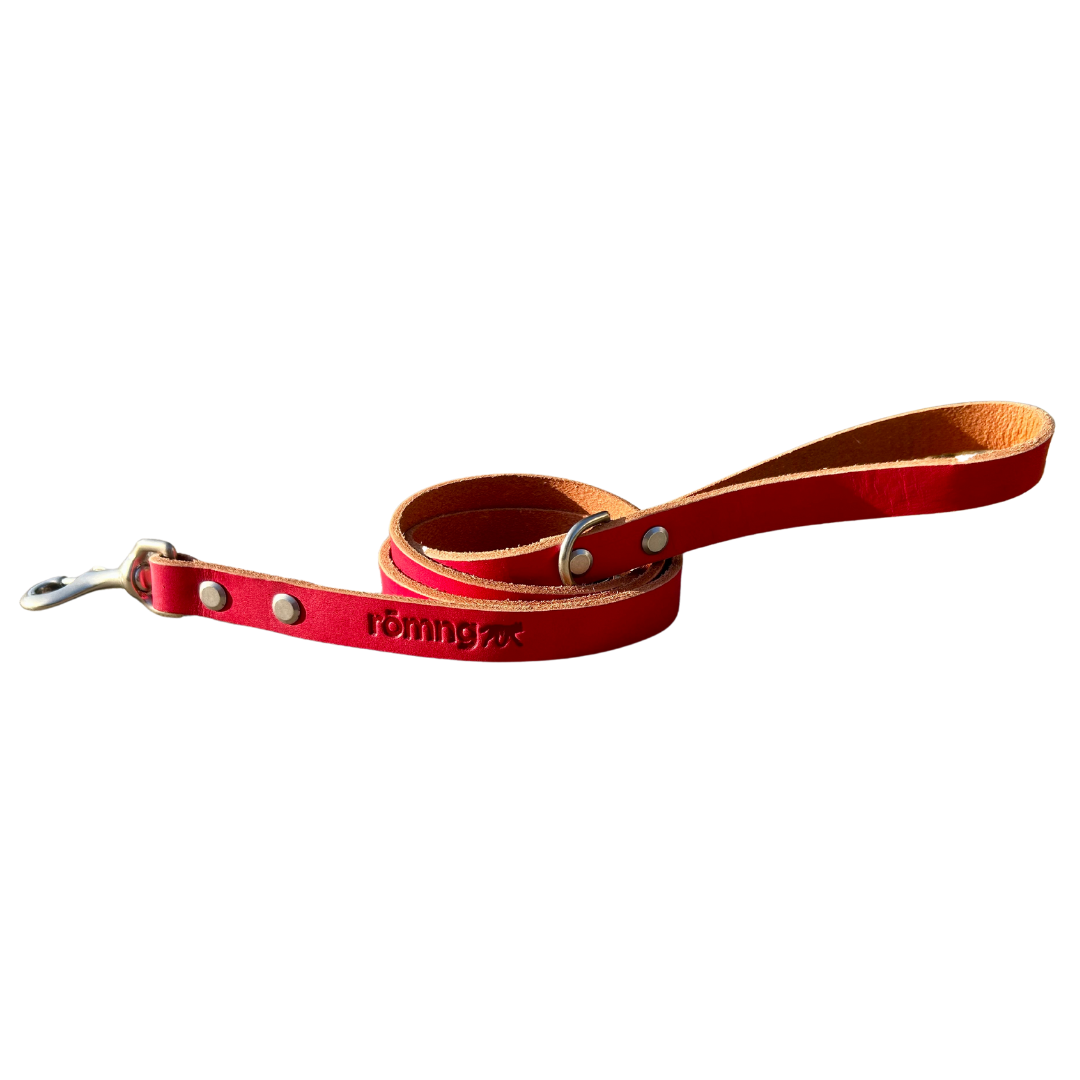 48" Genuine Leather Dog Leashes - Made in USA