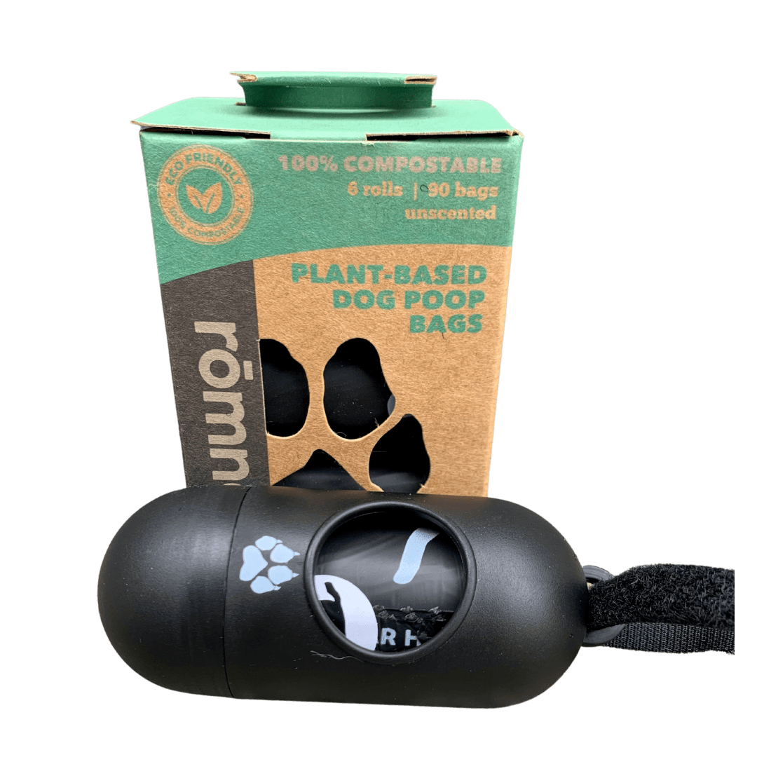 Compostable Dog Poop Bags + Compostable Dispenser - Alpha Dog Pack